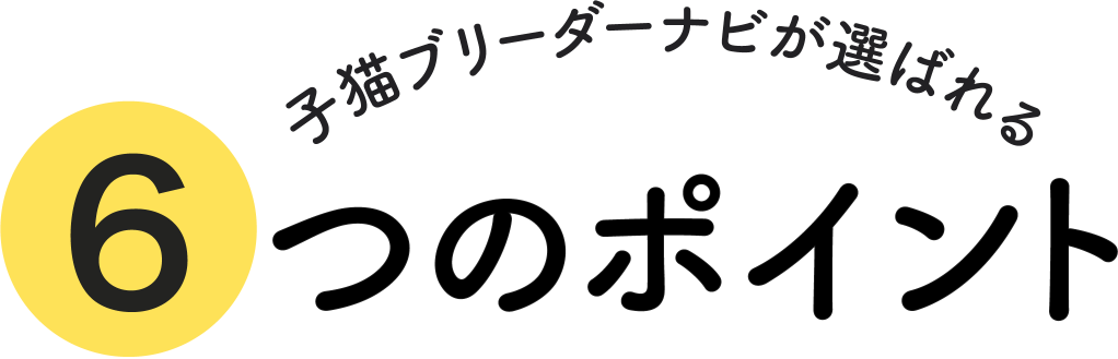 子猫ブリーダーナビが選ばれる5つのポイント