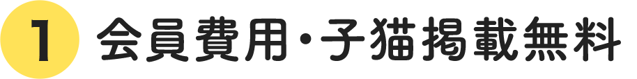 会員費用・子猫掲載無料